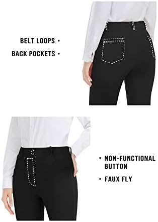Дамски прави Панталони за йога MIRITY със Задните джобове за жени - Спортни Панталони с Висока Талия, Бизнес Панталони