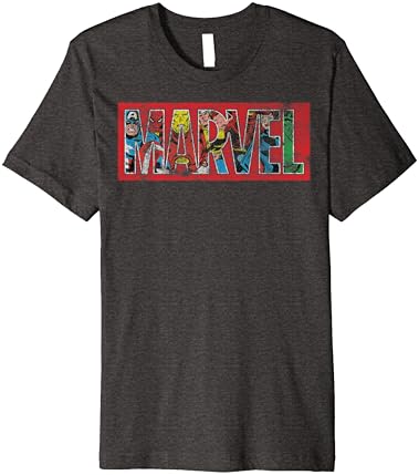 Тениска Премиум-клас с комиксами с Класически Логото на Marvel