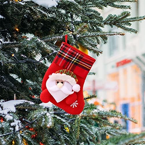 SHYPT 4 бр./компл. Коледни Чорапи, Чорапи, подарък чанта, окачени подаръци, Чорапи, аксесоари за празнични партита (Цвят: