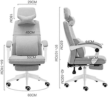 Модно минималистичное стол за релакс, компютърно стол, въртящо се стол, офис стол от памук и лен