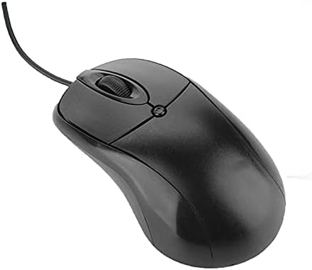 Мишка Жични USBO оптична Ергономична Тиха за Преносими компютърни игри пълен размер Безжична Мишка (Черна, Един Размер)