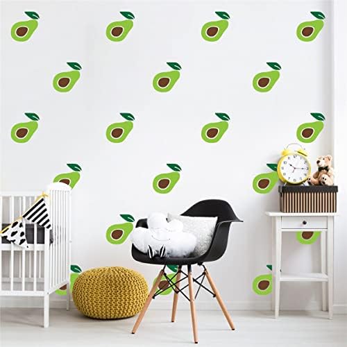 Стикери за стена със Зелени Авокадо за Детска Стая, Стикери за Стена, Детска градина, Украса от Плодове в Стаята