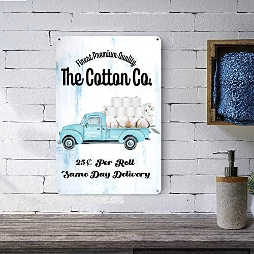 Забавна Метална Лидице Табела с цитат от Банята, Стенен Декор - Реколта Лидице Знак The Cotton Co Delivery