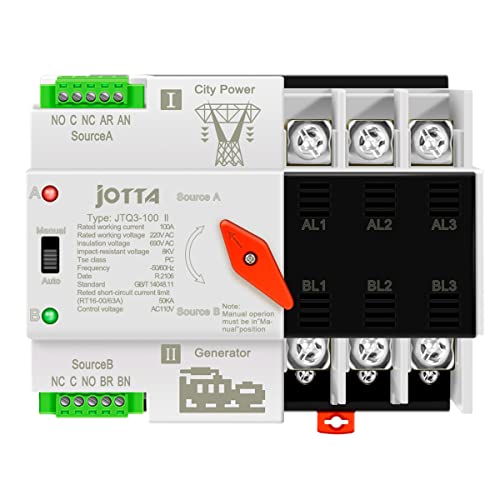 Jotta W2R 2P 100A 110V PC Type Mini ATS Автоматичен Превключвател прехвърляне на 100 Амперных Електрически ключове
