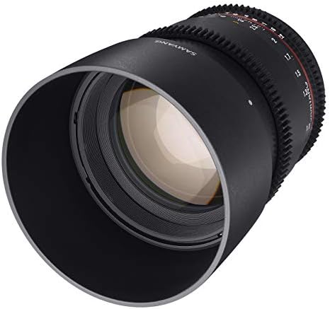 Видеообъектив Samyang 85 mm T1.5 VDSLR II с ръчно Фокусиране, за Огледално-рефлексен фотоапарат Canon