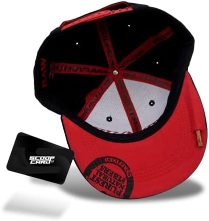 Шапка RAW Black със закопчалка отзад | Черна с Червено бродирани логото на RAW файл | Мъжки и Дамски Стилна шапка възстановяване