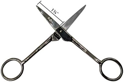 Ultima 6–Инчов Ножици за бродерия и апликации - Ножици за бродиране от Кована въглеродна стомана с двойно Извити, Хромирани, Произведено в Италия