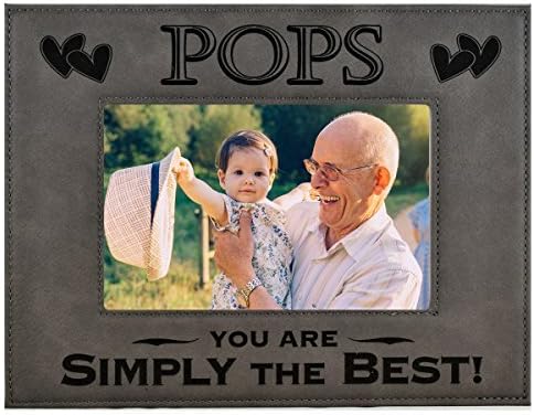 POPS ПОДАРЪК ~ POPS Ти си ПРОСТО НАЙ-добрата! Рамка за снимки от изкуствена кожа с надпис Подарък за Деня На бащите