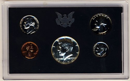Комплект монети на 1970-те години Clad Proof 5 в Оригиналната Правителствена опаковка Proof