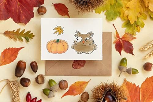 Прозрачни Печати ALIBBON Owl за направата на картички и украси за Албума, Прозрачни Печати във формата на тиква с Есента Листа,