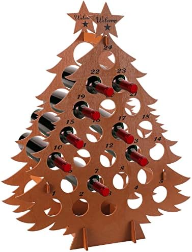 Коледен Адвент-Календар стойка за Вино за възрастни 21,6x16,93 См Дървен Календар за обратно броене 2022 Г.