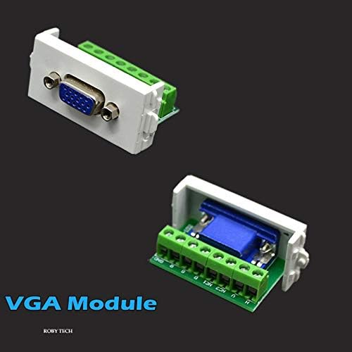 Стенни панела с 2 VGA SC Simplex Keystone Модулен монитор D-Sub Конектор за дисплея на Съединители Бели Декоративни