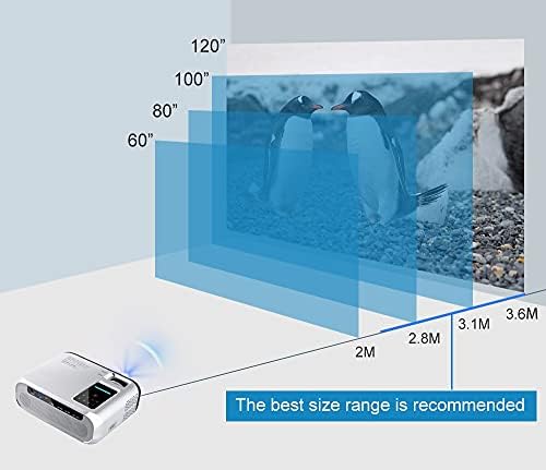 Проектор WALNUTA LED Mini Micro е Преносим HD Видео-Проектор с USB за игрални филми за Домашно Кино