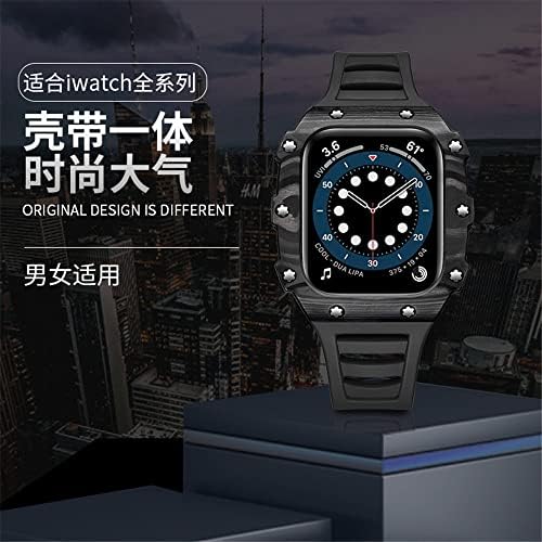 KANUZ за Apple Watch Калъф Луксозен метална каишка Модификация Комплект 38 40 41 42 44 45 мм и Каишка за часовник е Съвместим