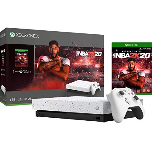 Конзола Xbox One X 1 TB NBA 2K20 Special Edition в комплект Бял цвят