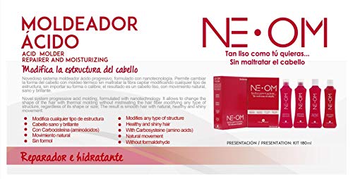 Средство за релаксация естествена коса Naprolab NEOM KIT Променя структурата на капилярите, Киселинно Moldeador,