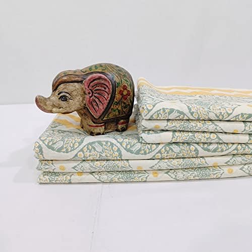 Търговска звезда Красив индийски принт ръчна изработка естествен оцветител памук за шиене, плат за бродерия (фигура