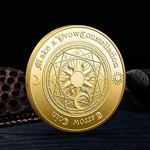 Възпоменателна Монета Американската Златна Колекция Желания с Предпазен Ръкав Декоративна Монета Слънцето, Луната,