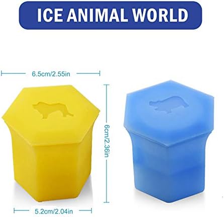 Животински Силикон Хранително-вкусовата Maker 2 елемента Ice 3D Форма Тава Мухъл Кухня, Трапезария и Бар Тава