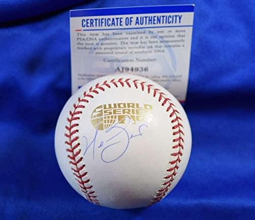 Автограф Мани Рамиреса PSA DNA Coa 2007 World Series с автограф Бейзбол 3 - Бейзболни топки с Автографи