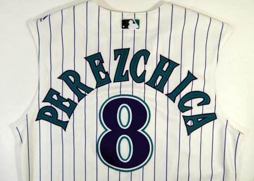 2019 Arizona Diamondbacks Тони Perezchica 8 Излиза в продажба тениска от бялата Фланелка, Използвана за игри MLB