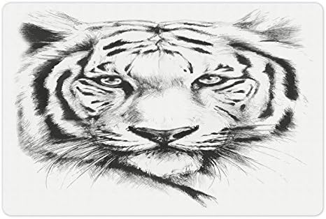 Подвижна Подложка за животни за храна и вода, е Опасна Дивата Савана, Идеен Рисунка на Голяма Котка Тигър, Художествен