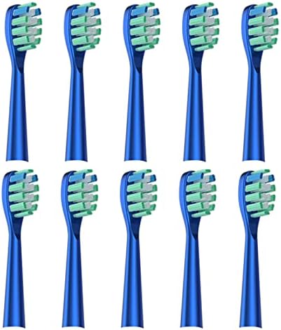 Сменяеми Глави за Електрическа Четка за зъби от 10 бр. за Преносим Почистването на Четка за зъби за Пътуване (син)