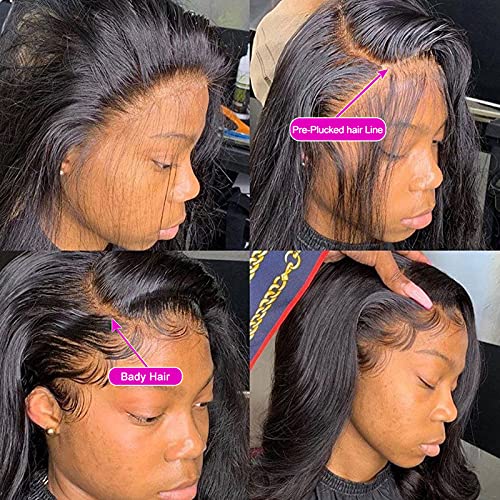 Обемисти Перуки на дантели от човешка коса - Обемна вълна 4x4 HD Прозрачни Перуки на Дантели от Човешка коса, предварително