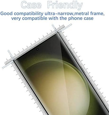 Защитно фолио Nixinioo 2 бр. за Sumsang Galaxy S23 Ultra, закалено стъкло 9H, 3D изогнутое, с пълно покритие, издръжлив,