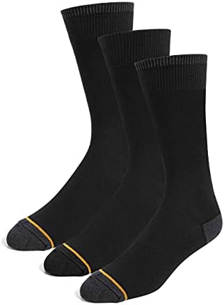 Мъжки чорапи със злато пръсти от Гребенчатого памук плоски плетени (82%) Crew 3 чифта
