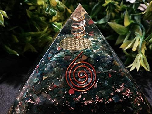 Пирамида на Рейки Aadhya Wellness Пирамида от кристал Оргонита Защита от електромагнитни лъчения Носи Положителна