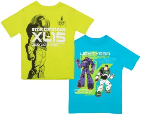 Тениска за момчета Disney Pixar Lightyear, 2 опаковки, Тениски Buzz Lightyear Toy Story за момчета, Комплект от 2 опаковки