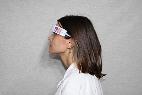 Защитна маска за лице-Пластмасова защитна маска за лице-Защитни очила за лице, направени в САЩ-за Многократна употреба предпазни