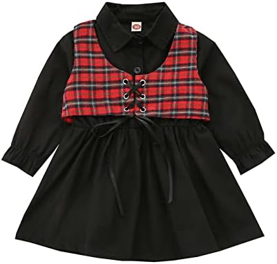 Xbgqasu/ Коледен карирани жилетка за малки момичета, комплект дрехи от 2 теми за момичета, комплект дрехи от две части, Однотонное