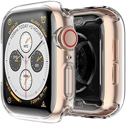 Прозрачен Калъф Apple Watch Серия 4 TPU 40 мм и Защитно фолио за екрана 2019 Ултратънък