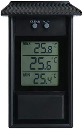 SDFGH Водоустойчив Дигитален Външен Термометър, Влагомер за Измерване влажността на температурата на Хладилника (Черен