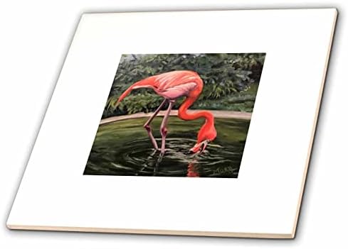 Триизмерен образ на Розово фламинго в Зеления езерото за рисуване с Питейна вода - Теракот (ct-372062-7)