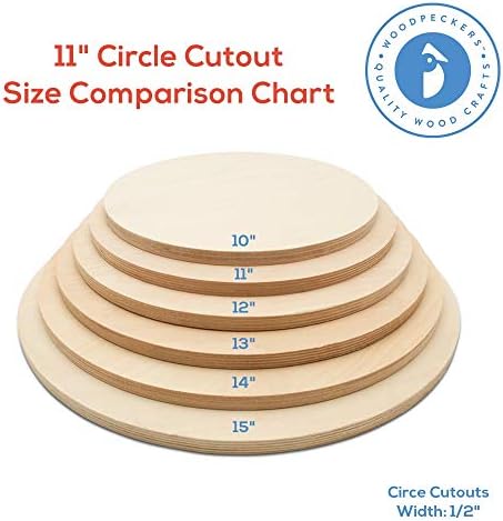 Дървени кръгове с дебелина 11 см 1/2, Непълни Брезови плочи, Опаковки от 1 дървен кръг diy и заготовки за сигнализация,