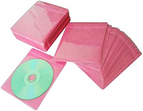 Втулки за CD/DVD/BluRay HAPLIVES, Двупосочен Взаимозаменяеми Пластмасова подложка за папки за съхранение на CD и DVD, 100 опаковки