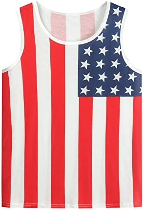 DDSOL Мъжки Майк 4 юли, Американското Знаме, Риза Без Ръкави, от Четвъртия Ден на Памет, Патриотическая Тениска За тренировка