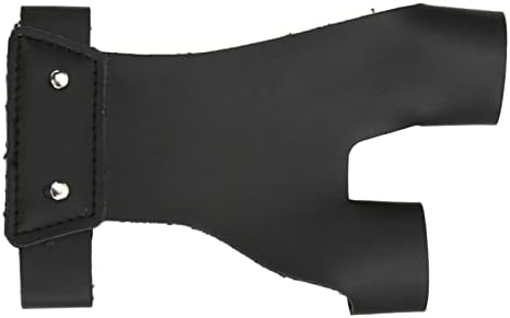 Ръкавица за стрелба с Лък Demeras, Закопчалката на една кука и контур, Защитен на 2 Пръста, Удобна Кожена Защитна