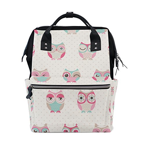 Раница за Памперси MAPOLO Owls, по-Голямата Голям Детска Чанта, Многофункционални Чанти за Памперси, Пътен Раница за майки