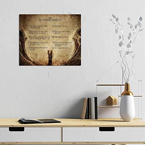 10 божи Заповеди на Стенно Изкуство Писанието Библейски Стих Стенен Декор Исус Картини на стената на Кристиан