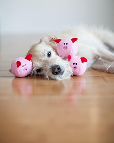 ZippyPaws Burrow, Bubble Babiez Pig Barn - Интерактивни Играчки за кучета от Скука - Играчки за кучета на криеница,