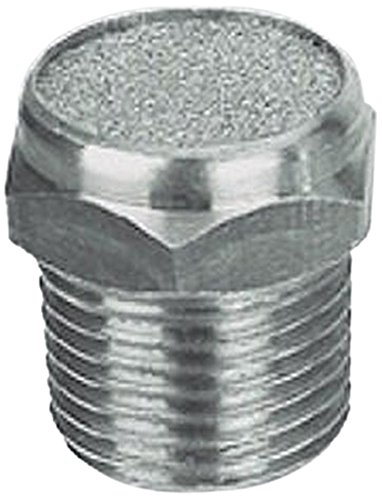 Плосък пневматичен Филтър шумозаглушител MettleAir SBV-N01, Неръждаема Стомана, 1/8 NPT (опаковка от 10 броя)