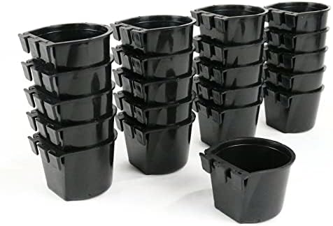 The РОП Shop | (Опаковка от 20 броя) Черни Чаши за животни с заключващ механизъм за превключване на предавките