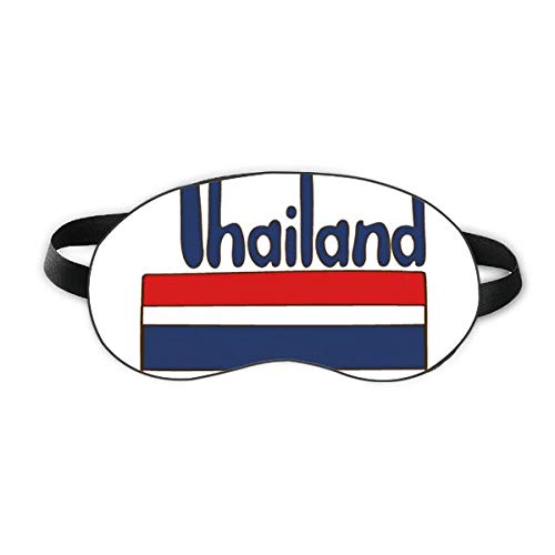 Национален Флаг На Тайланд Червено-Синьо Модел Sleep Eye Shield Мека Нощна Превръзка На Очите Сянка На Кутията