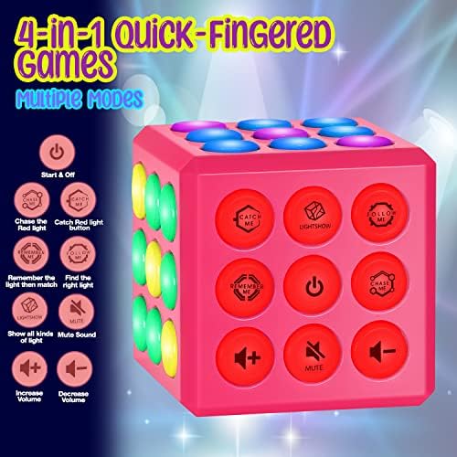 Играчка PlayRoute Brain and Memory Cube | 5 Електронни Преносими игри за деца и момичета на възраст 6 7 8 9 10-12 и