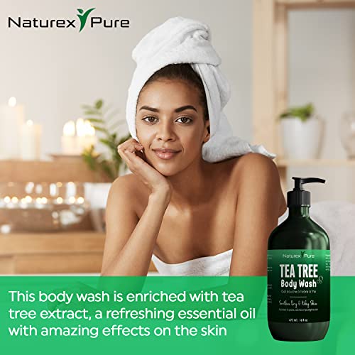 Naturex Pure-Средство за измиване на тялото с масло от чаено дърво – Средство за измиване на тялото с натурално