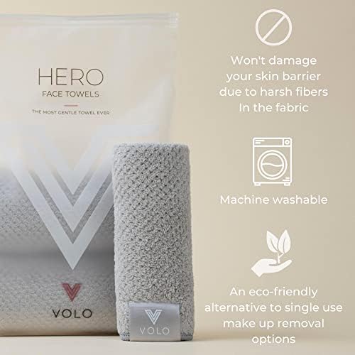 Кърпа за лице VOLO Hero Luna Grey | Кърпички за Многократна употреба За измиване на лицето | Кърпички За отстраняване на